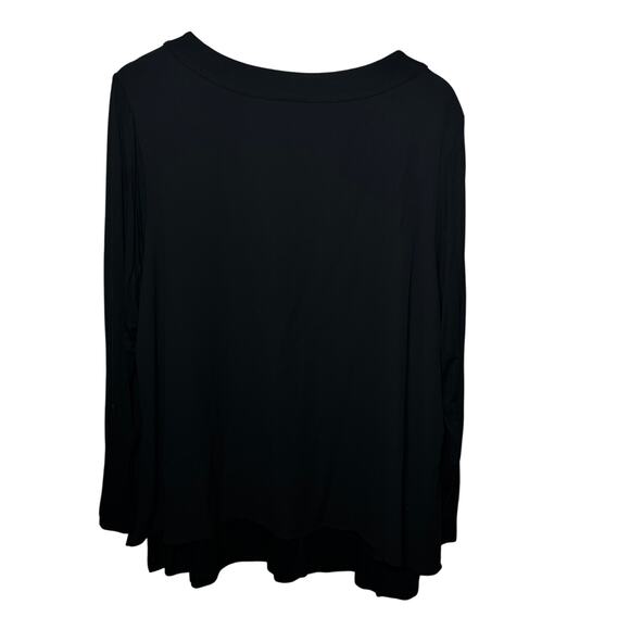 J. Jill Tunic Wearever Collection Black Contrast Knit Holiday Dressy 2X NWT $99 - Picture 4 of 9